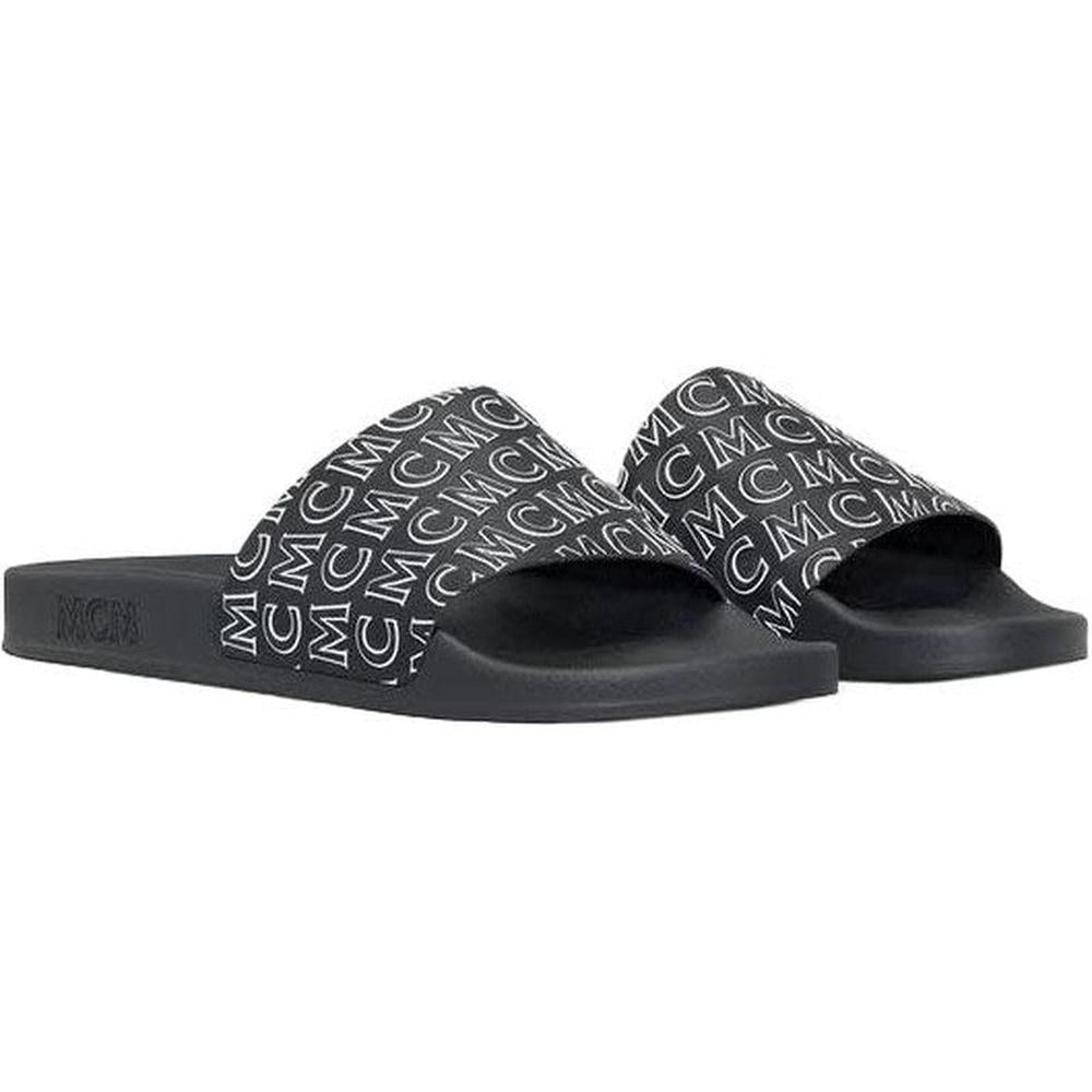 Men's Diagonal Monogram Rubber Slides, Cognac