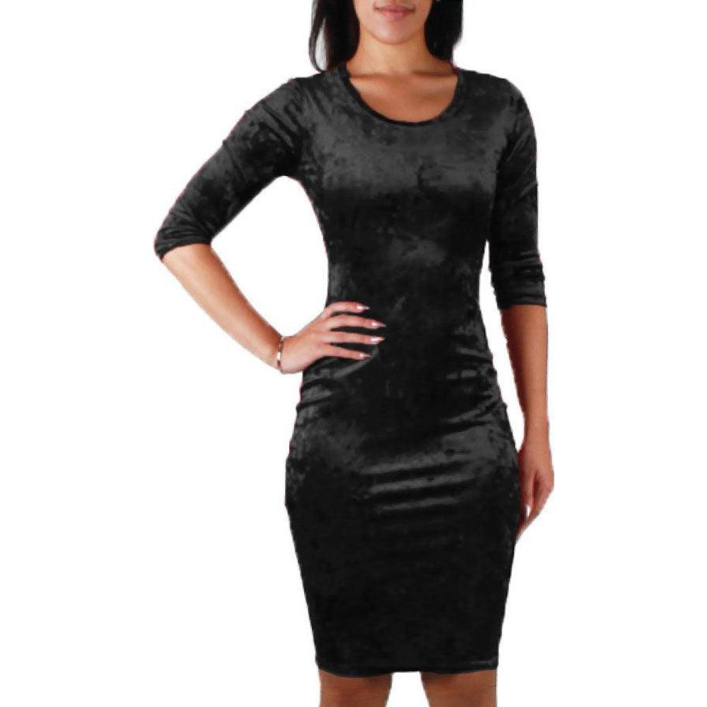 Women'a Velvet Midi Dress