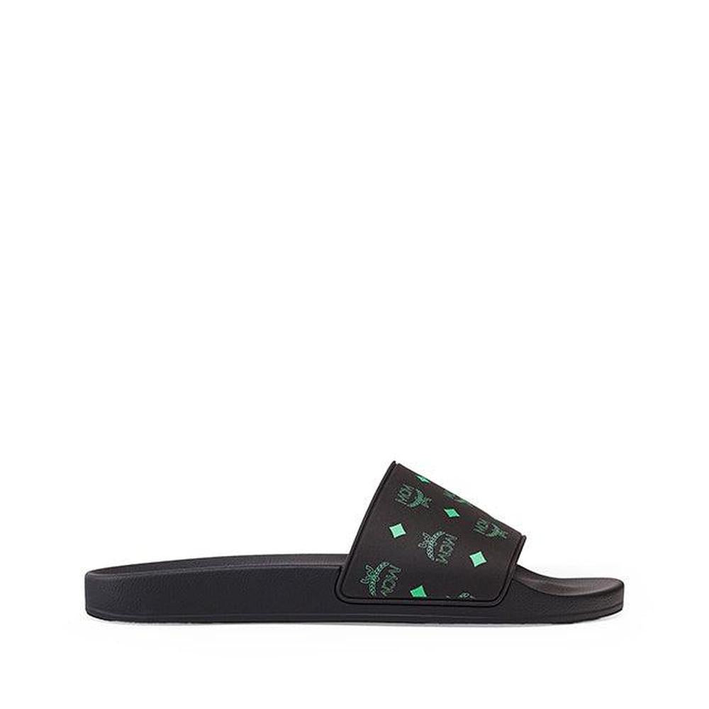 Men's Color Splash Monogram Print Rubber Slides