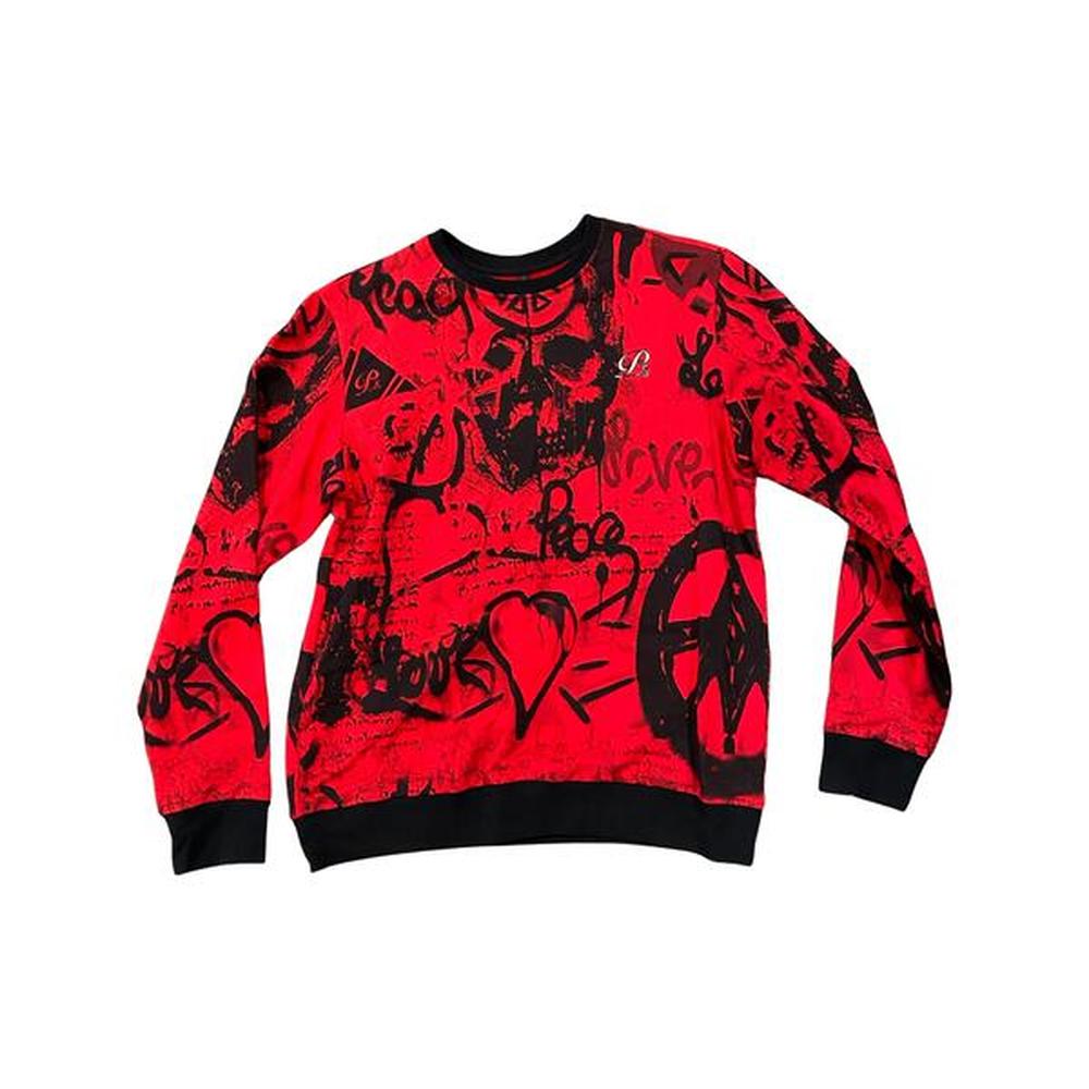 A Day in Milan Crewneck Sweater, Red