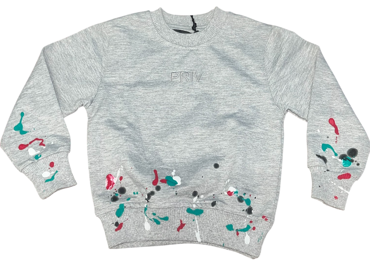 Kid's POP Crewneck Sweater , Grey