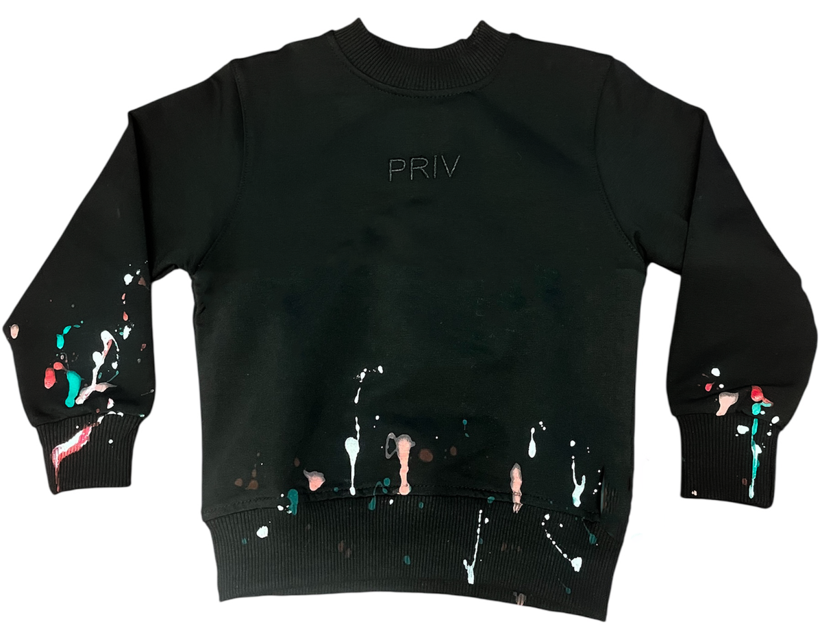 Kid's POP Crewneck Sweater , Black