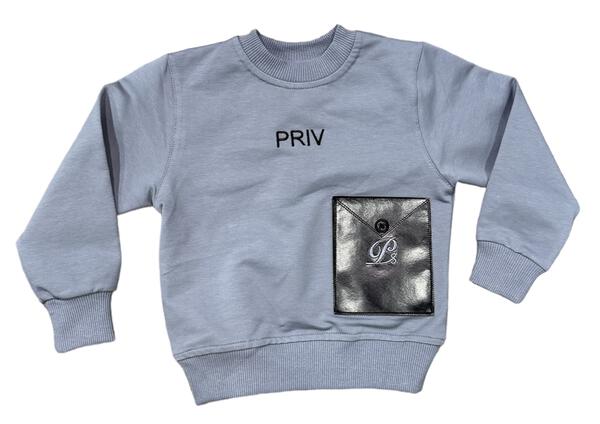 Kid's LP Crewneck Sweater, Grey