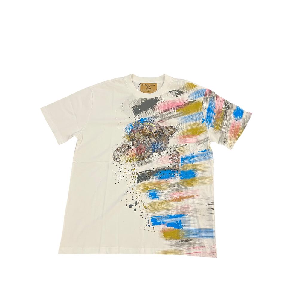 Tiger Instinct Rhinestone Tee, White