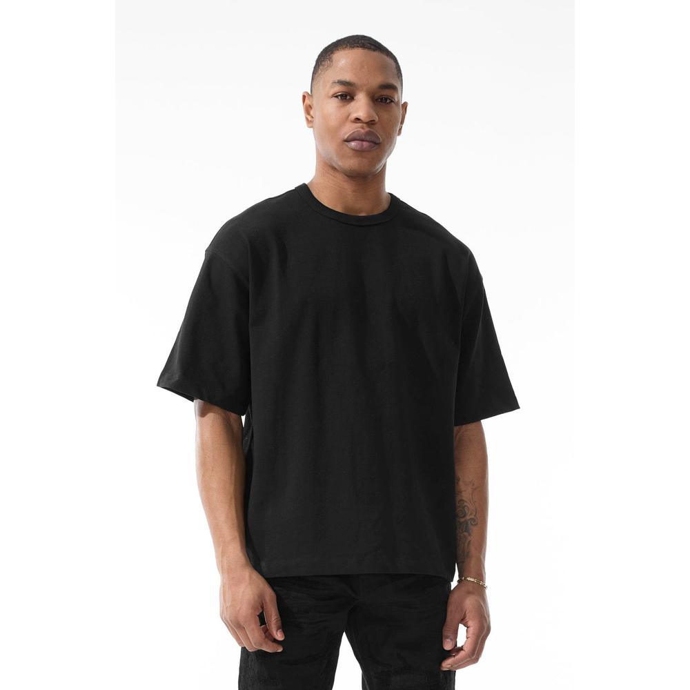 Men's Heavyweight Cropped Boxy T-Shirt, Cream