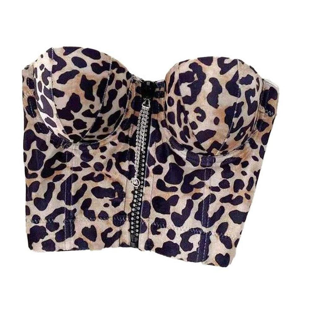 Women's Leopard Crop Top