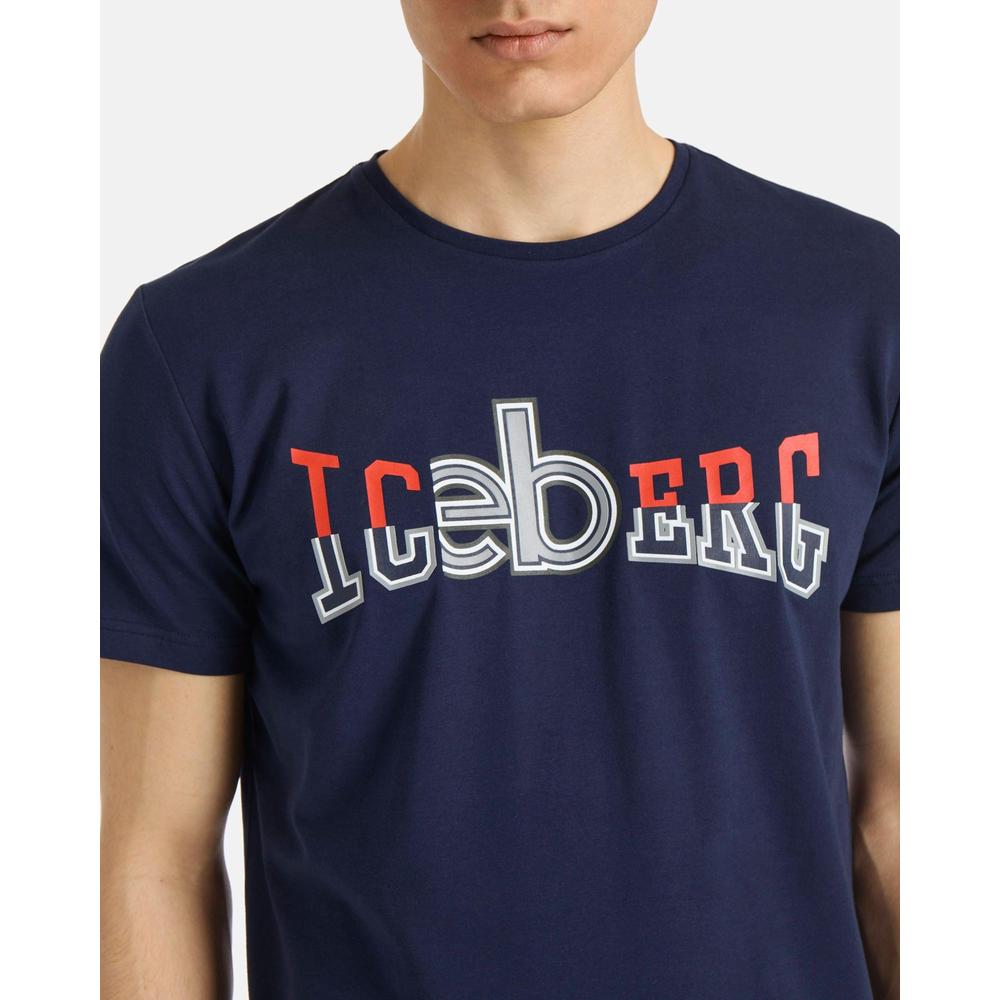 Men's 3D Logo Navy T-Shirt - Krush Clothing