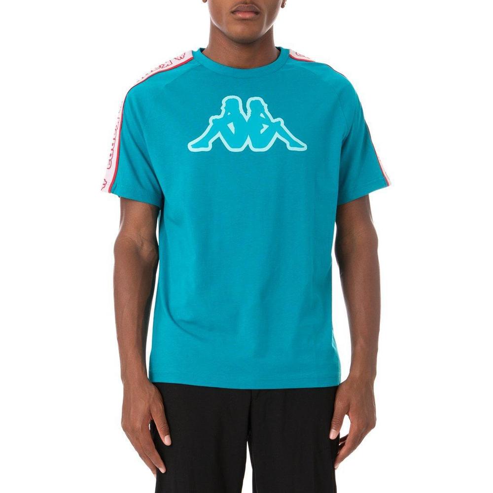 Men's Logo Tape Avirec 2 T-shirt - Peacock - Krush Clothing
