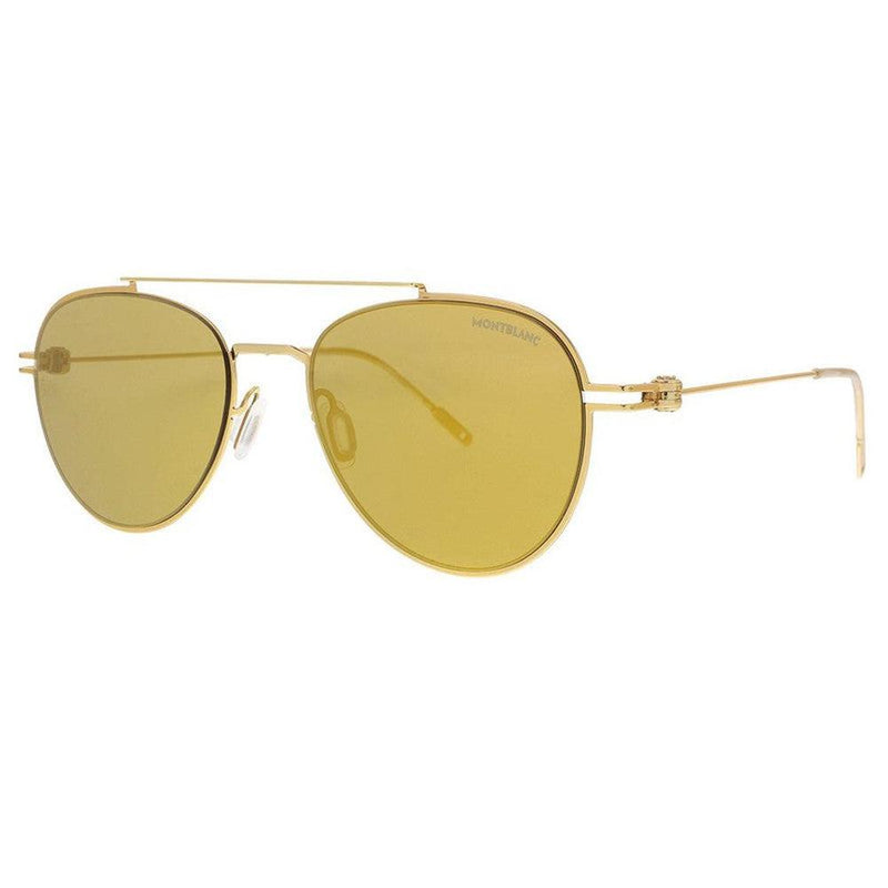 MontBlanc MN0001S Sunglasses, Gold-Gold-Gold