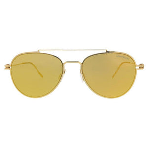 MontBlanc MN0001S Sunglasses, Gold-Gold-Gold