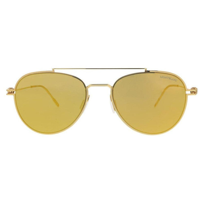 MontBlanc MN0001S Sunglasses, Gold-Gold-Gold