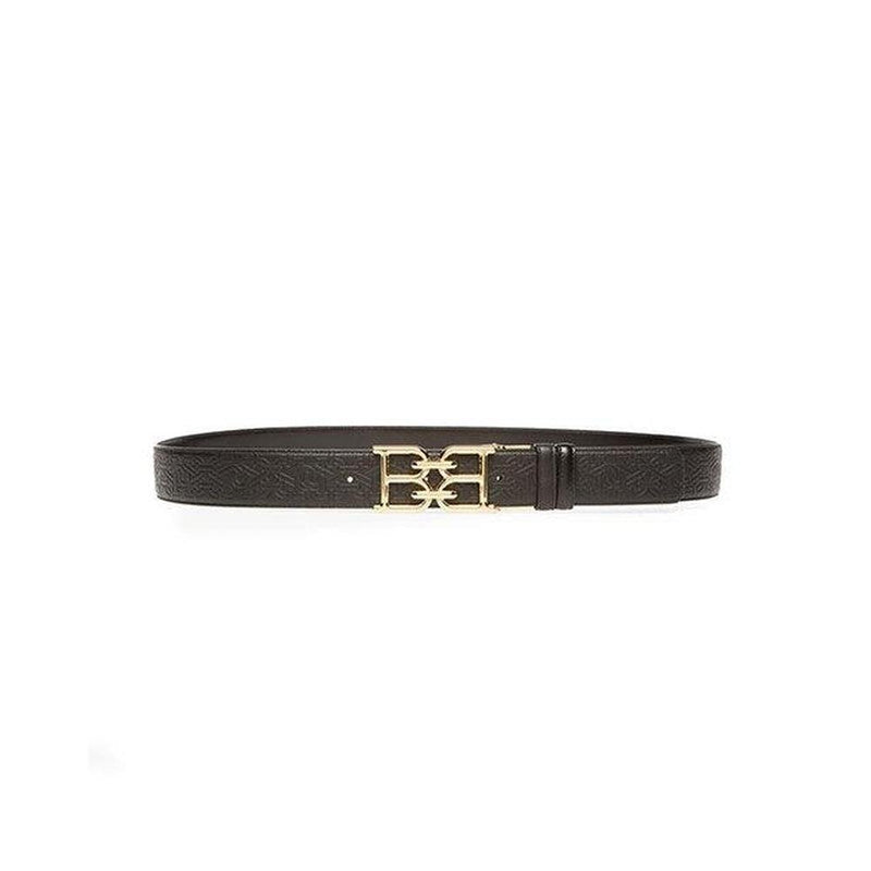 Men's Bally B-Chain Buckle Chain Print Leather Belt