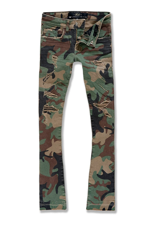 Kid's Stacked Tribeca Twill Pants, Vintage Camo