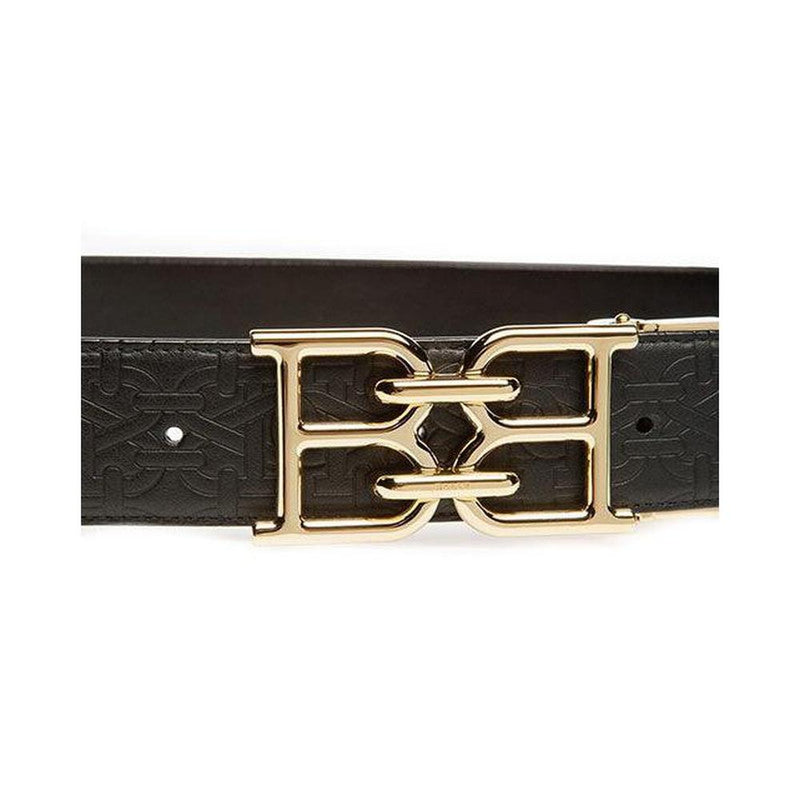 Men's Bally B-Chain Buckle Chain Print Leather Belt