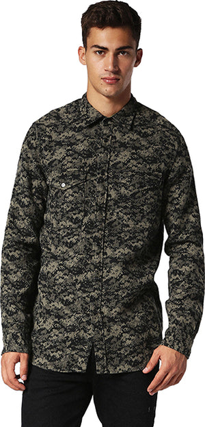 Men's S-Bancs Camouflage Button Up