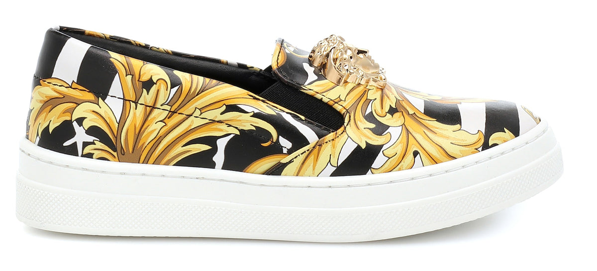 Kids Barocco Print and Medusa Sneaker