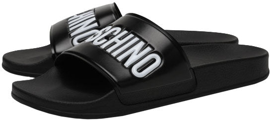Women's Moschino Couture Pvc Sandal Slide With Logo