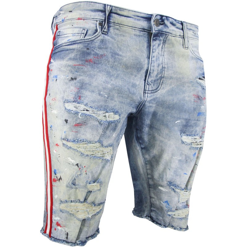 Boy's Sparta Striped Denim Shorts