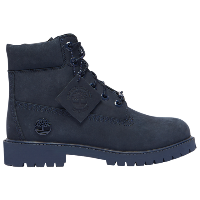 Juniors 6" Premium Nubuck Waterproof Boots, Navy Nubuck