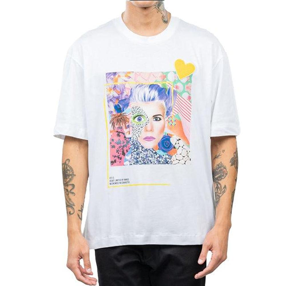 Men's Heart Color Illustration Confort T, Snow White