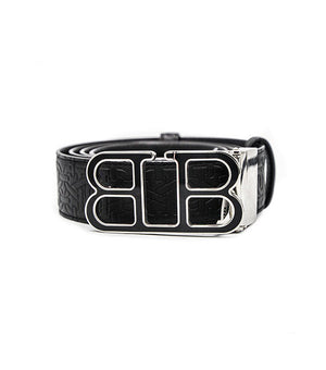 Bally Britt Bovine Embossed Adjustable Leather Belt