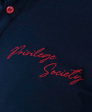 PS Script Polo Shirt , Navy/Red