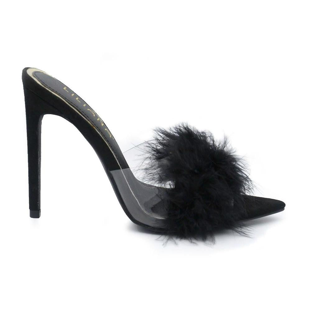 Laurent Pointy Toe Heel w/ Fur