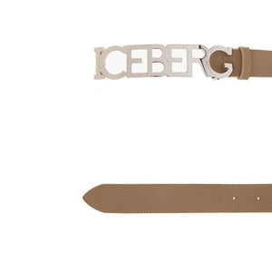Iceberg Leather Belt with Logo