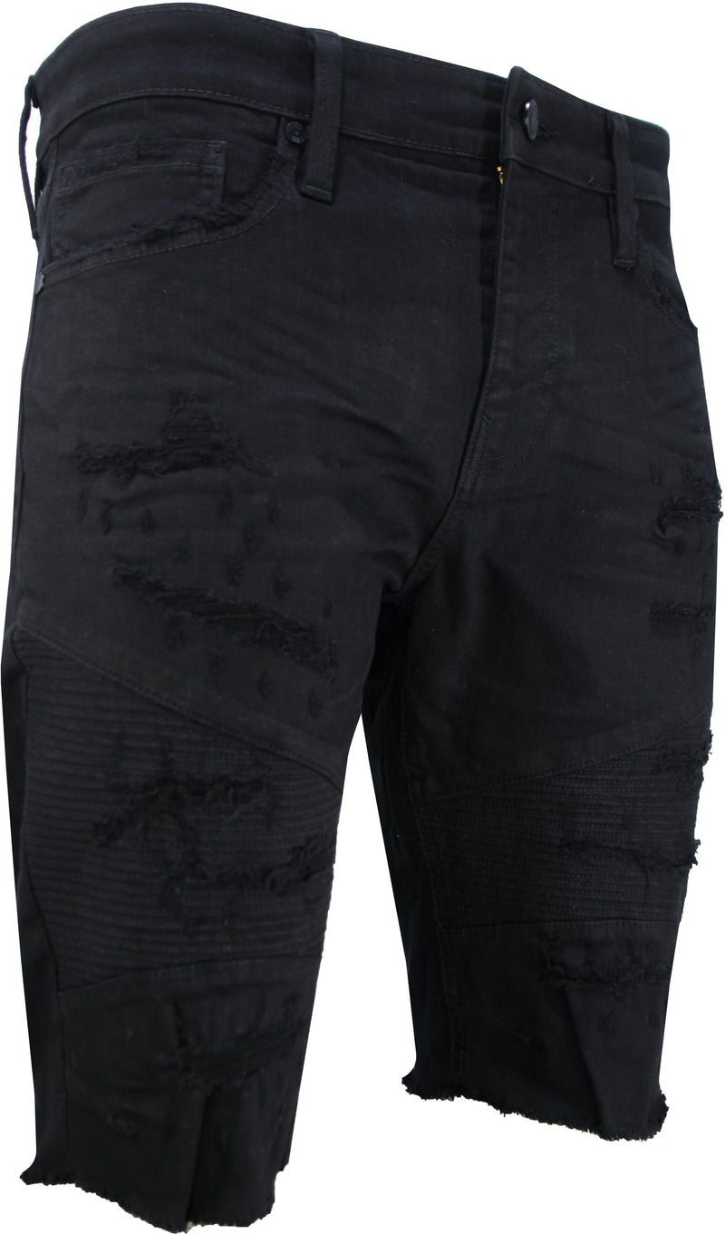 Men's Moto Shredded Twill Shorts