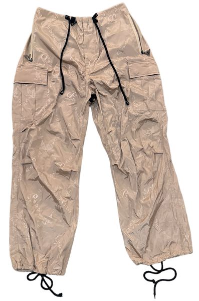 Monogram Windbreaker Pants, White