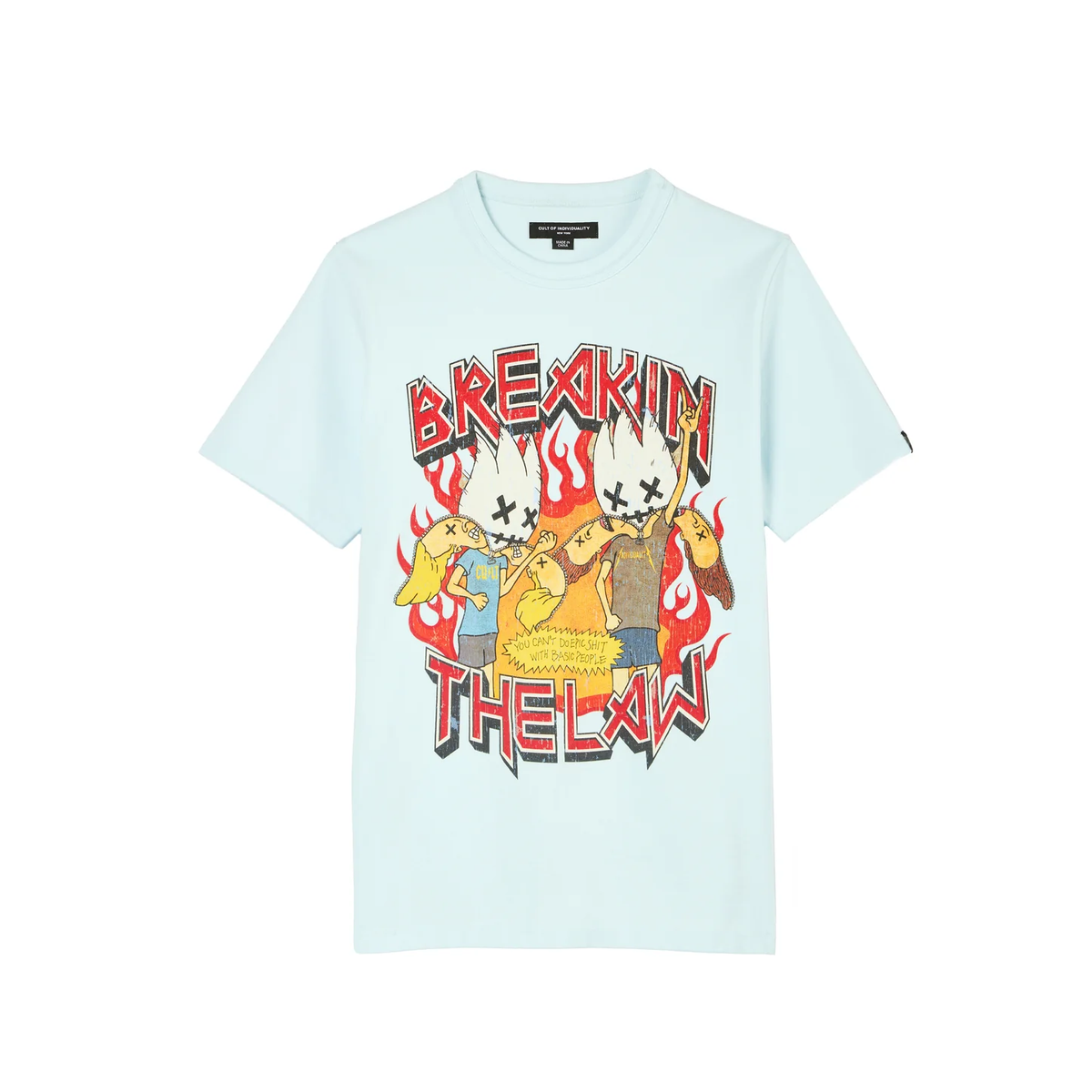 Cult's Heavyweight Short Sleeve Crew Neck Tee "Breaking The Law"