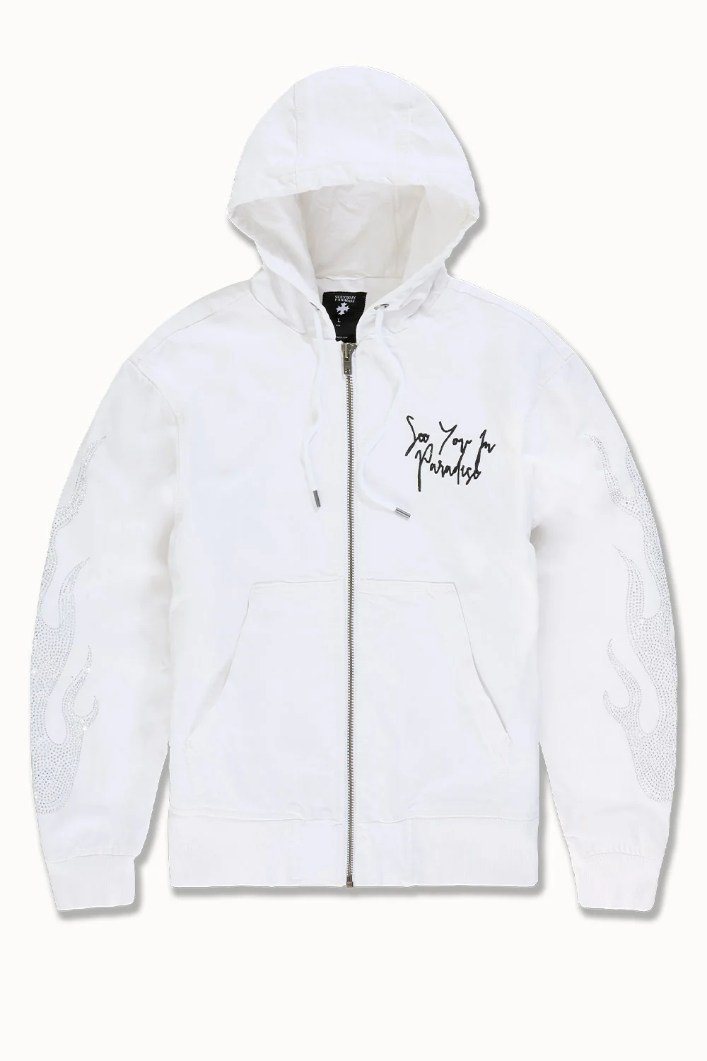 Men's See You in Paradise Eternal Flame Hooded Work Jacket, White