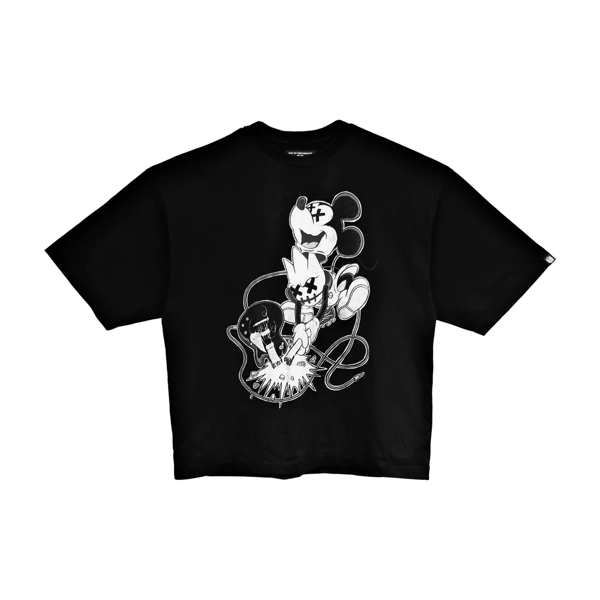 Cult's Oversized Heavyweight Boxy Short Sleeve Crew Neck Tee "No Music No Life"