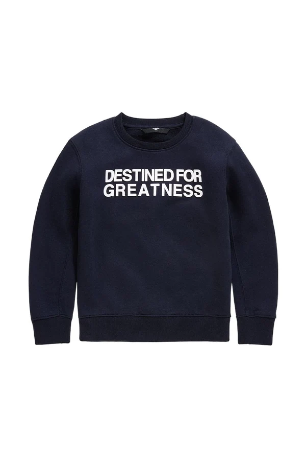 Kid's "Destined For Greatness" Crew Neck Sweatshirt, Navy