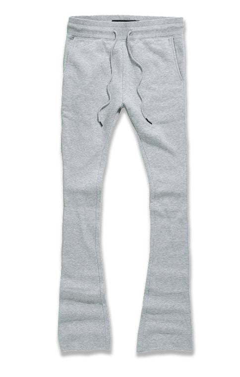 Men's Fleece Stacked Sweatpants, Heather Grey