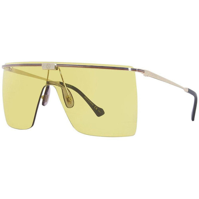 Gucci Large Frame Sunglasses, Gold-Gold-Yellow