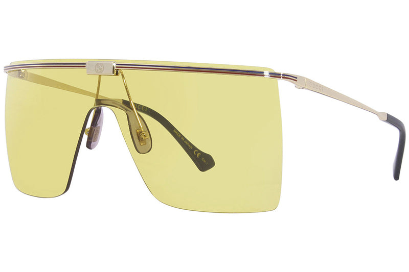 Gucci Large Frame Sunglasses, Gold-Gold-Yellow