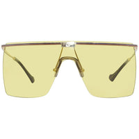 Gucci Large Frame Sunglasses, Gold-Gold-Yellow