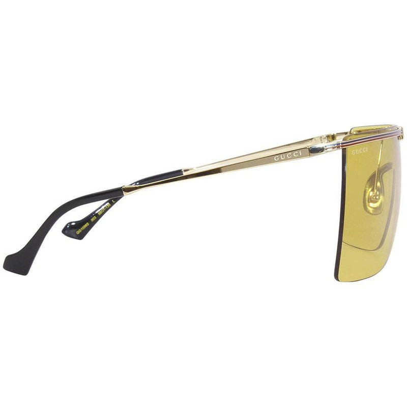 Gucci Large Frame Sunglasses, Gold-Gold-Yellow