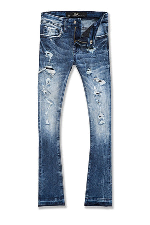 Kid's Stacked Rockport Denim Jeans, Iced Lager