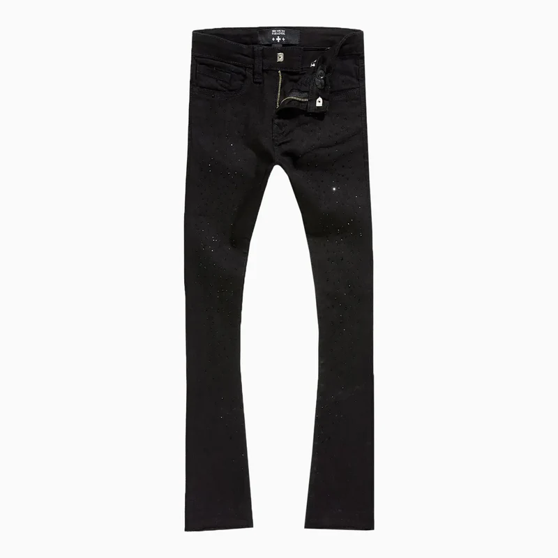 Kid's SYIP Rhinestones Stacked Jeans