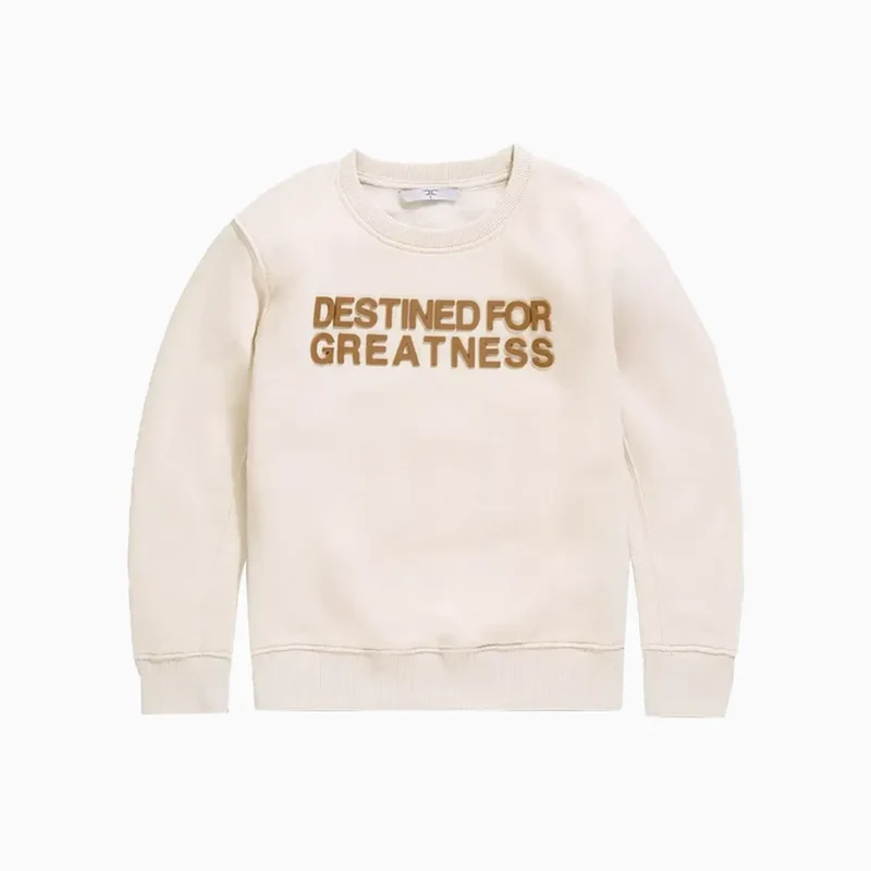 Kid's "Destined For Greatness" Crew Neck Sweatshirt, Bone
