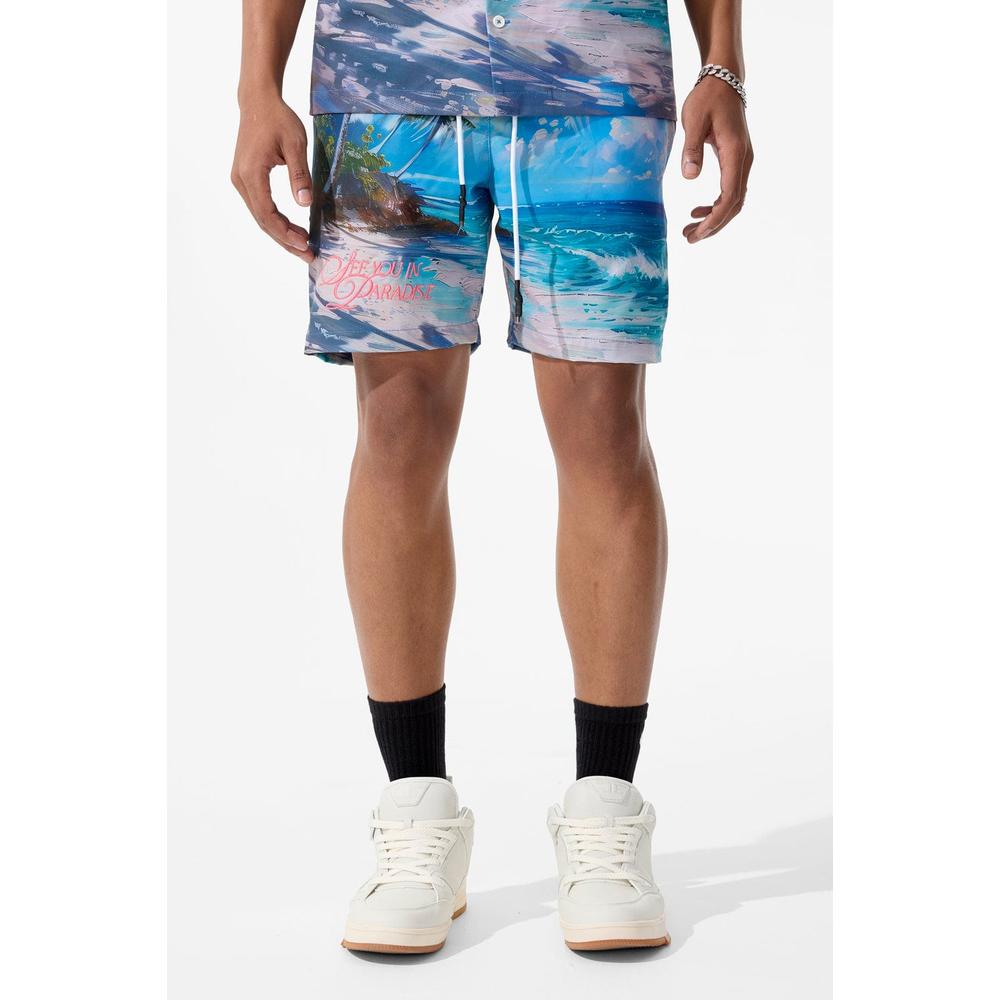 Men's Retro - Wanderlust Party Shorts, Clearwater
