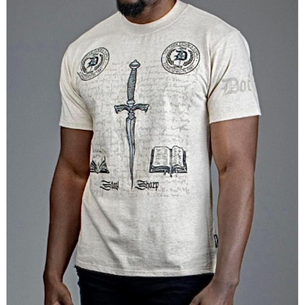 Men's Core Dagger Logo T-shirt, Heather Oatmeal