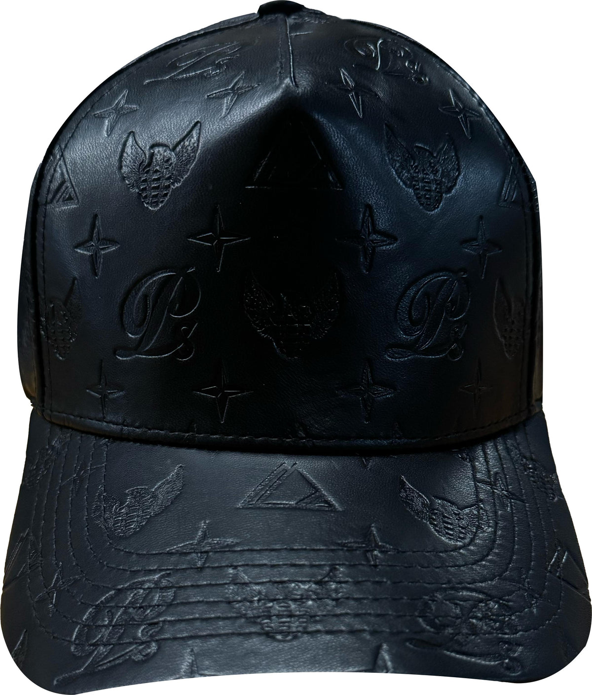 Leather Monogram Strap Back