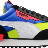 Silhouette nods to the original 1980 Fast Rider
Textile upper with suede and leather overlays
Low top, lace-up design
IMEVA midsole for cushioned comfort
Rubber traction outsole for grip
The Puma Future Rider Play On