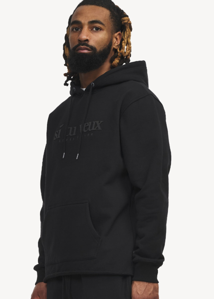 Men's signature Si Tu Veux Hoodie, Black