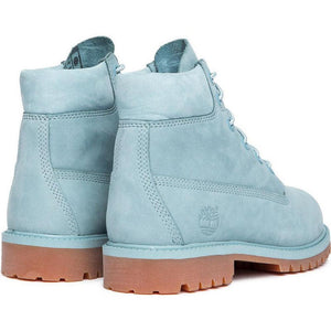 Juniors 6" Premium Nubuck Waterproof Boots, Stone Blue Nubuck