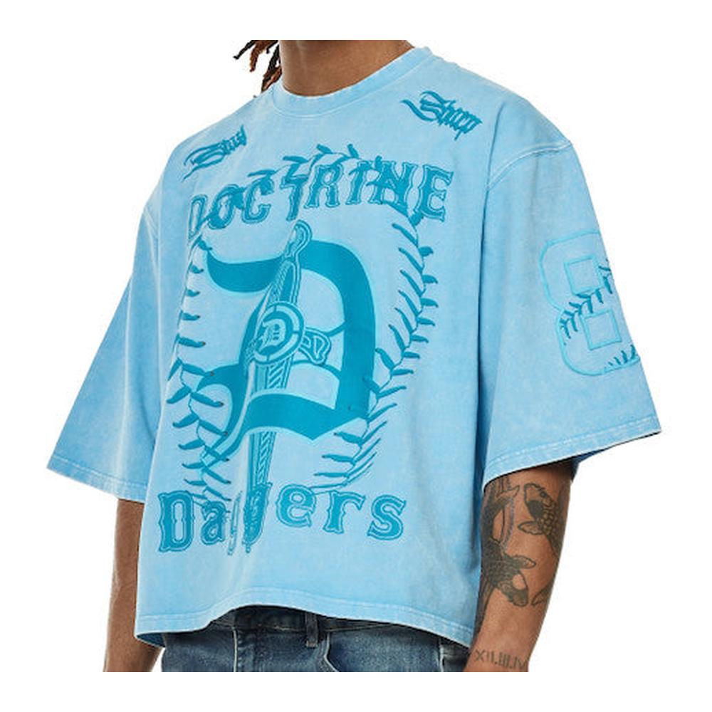 Men's Doctrine Daggers Tee, Sky Blue Wash