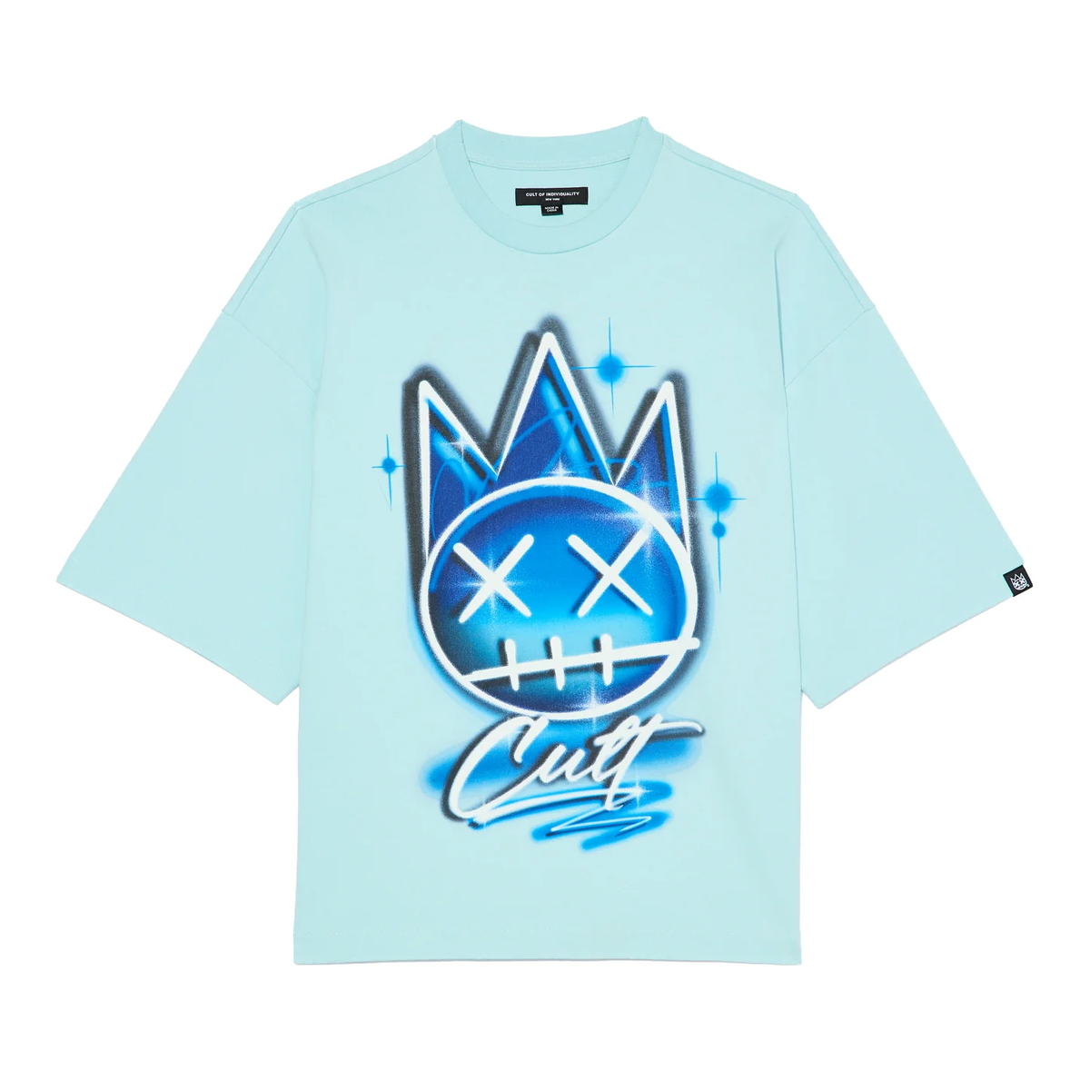 Cult's Oversized Short Sleeve Crew Neck Tee "Airbrush"